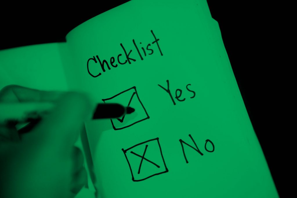GRN Checklist green
